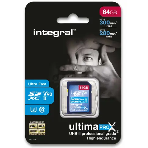 Carte mémoire INTEGRAL INSDX 64 G 300/280 U 2 - 2