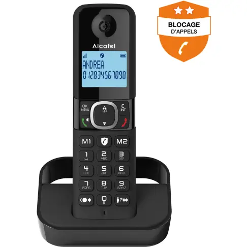 Téléphone sans fil ALCATEL F860NOIR - 1